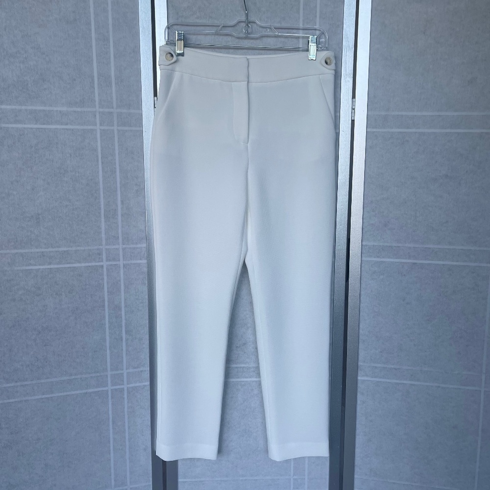 Veronica Beard White Gamila Pants Sz 4